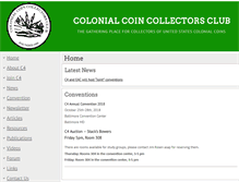 Tablet Screenshot of colonialcoins.org